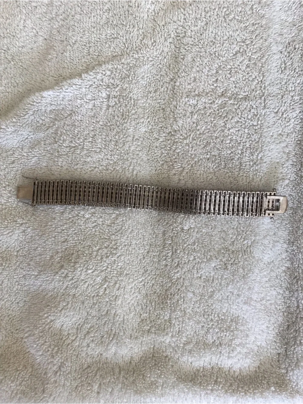 Silver Crystal Bracelet Watch-Style Bracelet
